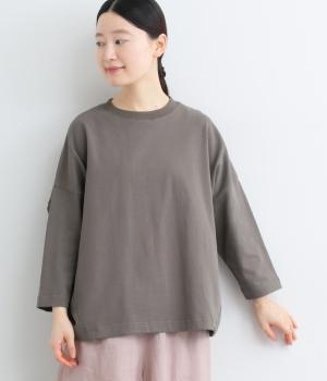 ヘビー天竺コクーンワイド8分袖Tシャツ