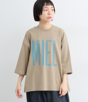 リサイクルコットンMIEL7分袖T シャツ(ベージュ-M)