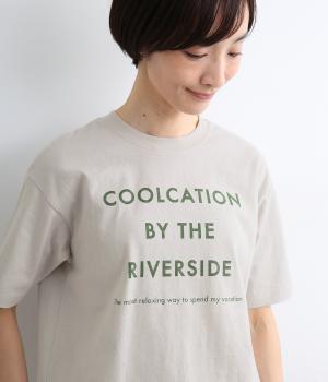 リサイクルコットン　COOLCATIONプリントTシャツ(グレー-M)