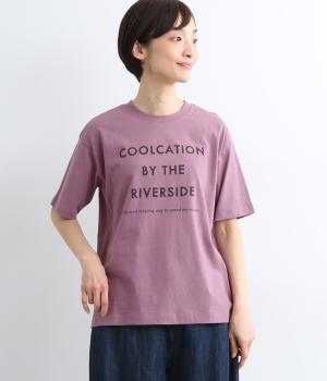 リサイクルコットン　COOLCATIONプリントTシャツ(パープル-M)
