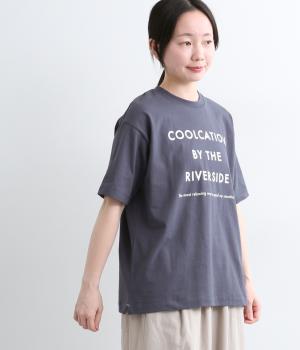 リサイクルコットン　COOLCATIONプリントTシャツ(ネイビー-M)