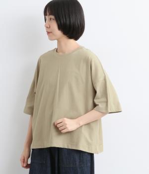 接触冷感天竺　リラックスTシャツ(グレージュ-M)