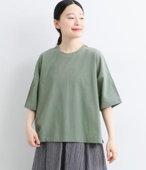 接触冷感天竺　リラックスTシャツ(セージ-M)