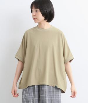 接触冷感天竺　ワイドTシャツ(グレージュ-M)