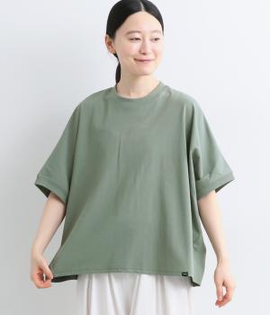 接触冷感天竺　ワイドTシャツ(セージ-M)