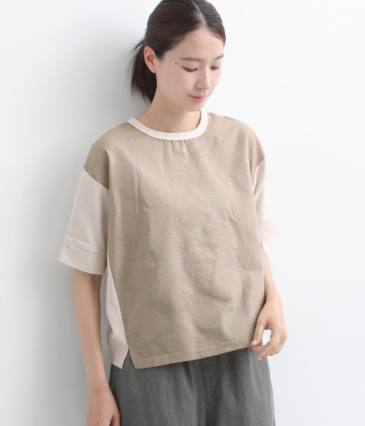 ラフィ天竺異素材コンビ ドルマンTシャツ｜kermu（ケルム）の商品詳細