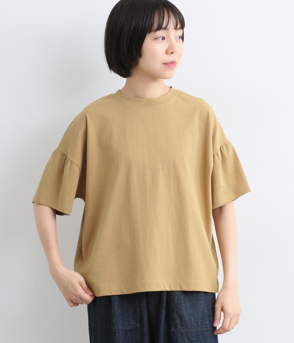 【pigma様】IENA ギャザースリーブコート　パフスリーブ　ベージュ　38 ラフィ天竺 ギャザースリーブTシャツ｜kermu（ケルム）の商品詳細