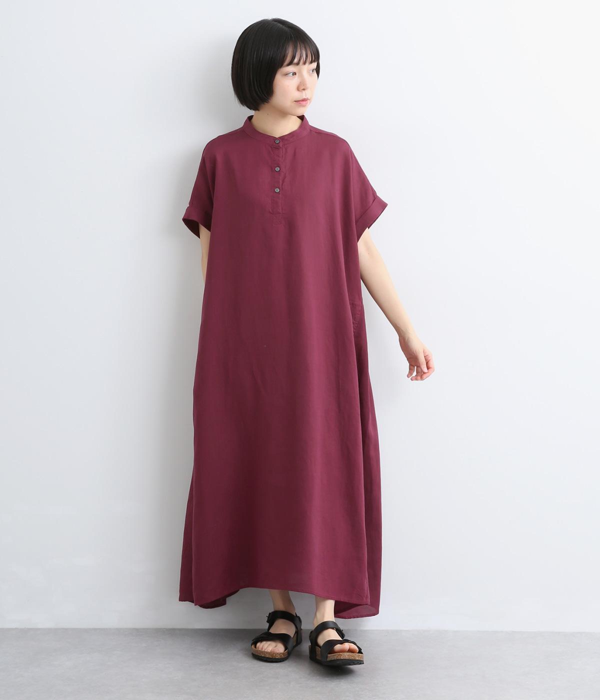 セルロースリネン フレンチスリーブワンピース｜Crea delice