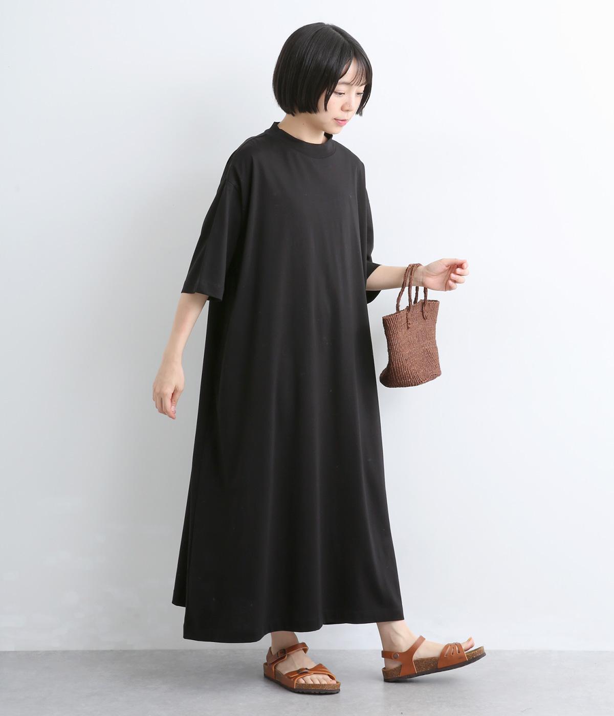シルケット天竺 モックネックワンピース｜Crea delice（クレアデリス