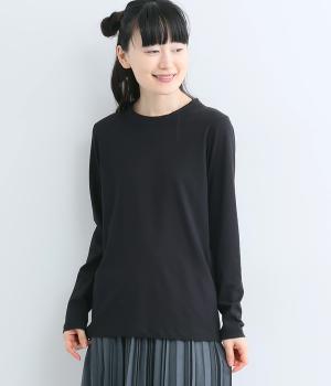 オーガニックコットン天竺 ロングスリーブTシャツ(ブラック-L)