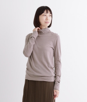 ラフィーガーゼタートルネックプルオーバー(グレー-ONESIZE)