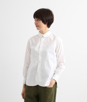 タイプライターラウンドカラーシャツ(ホワイト-ONESIZE)