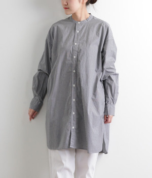 タイプライタースタンドチュニック(スモールブラックギンガム-ONESIZE)