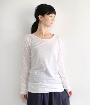 ラフィーガーゼクルーネックTシャツ(オフホワイト-ONESIZE)