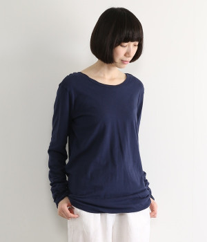 ラフィーガーゼクルーネックTシャツ(ネイビー-ONESIZE)