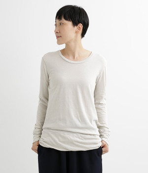 ラフィーガーゼクルーネックTシャツ(アイスグレー-ONESIZE)