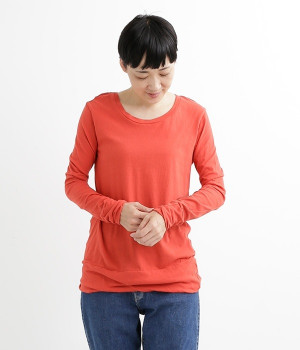 ラフィーガーゼクルーネックTシャツ(レッド-ONESIZE)