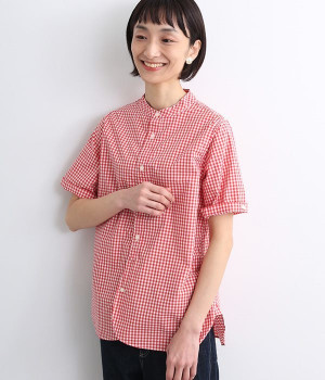 タイプライター　スタンド半袖シャツ