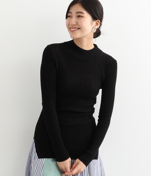 ランダムテレコモックネック(ブラック-ONESIZE)