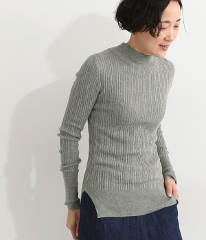 ランダムテレコモックネック(グレー-ONESIZE)