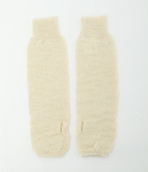 スラブニットアームウォーマー(アイボリー-ONESIZE)