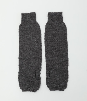 スラブニットアームウォーマー(チャコール-ONESIZE)