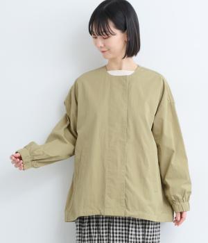 ノーカラーブルゾン