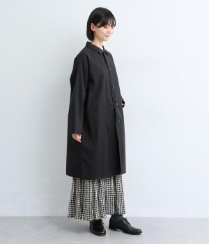 ステンカラーロングコート(スミ-F)