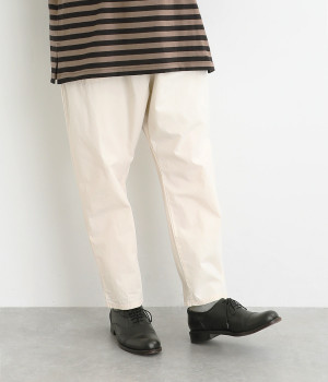 ダンプサンドウォッシュフィニッシュスリムテーパードパンツ(エクリュ-ONESIZE)