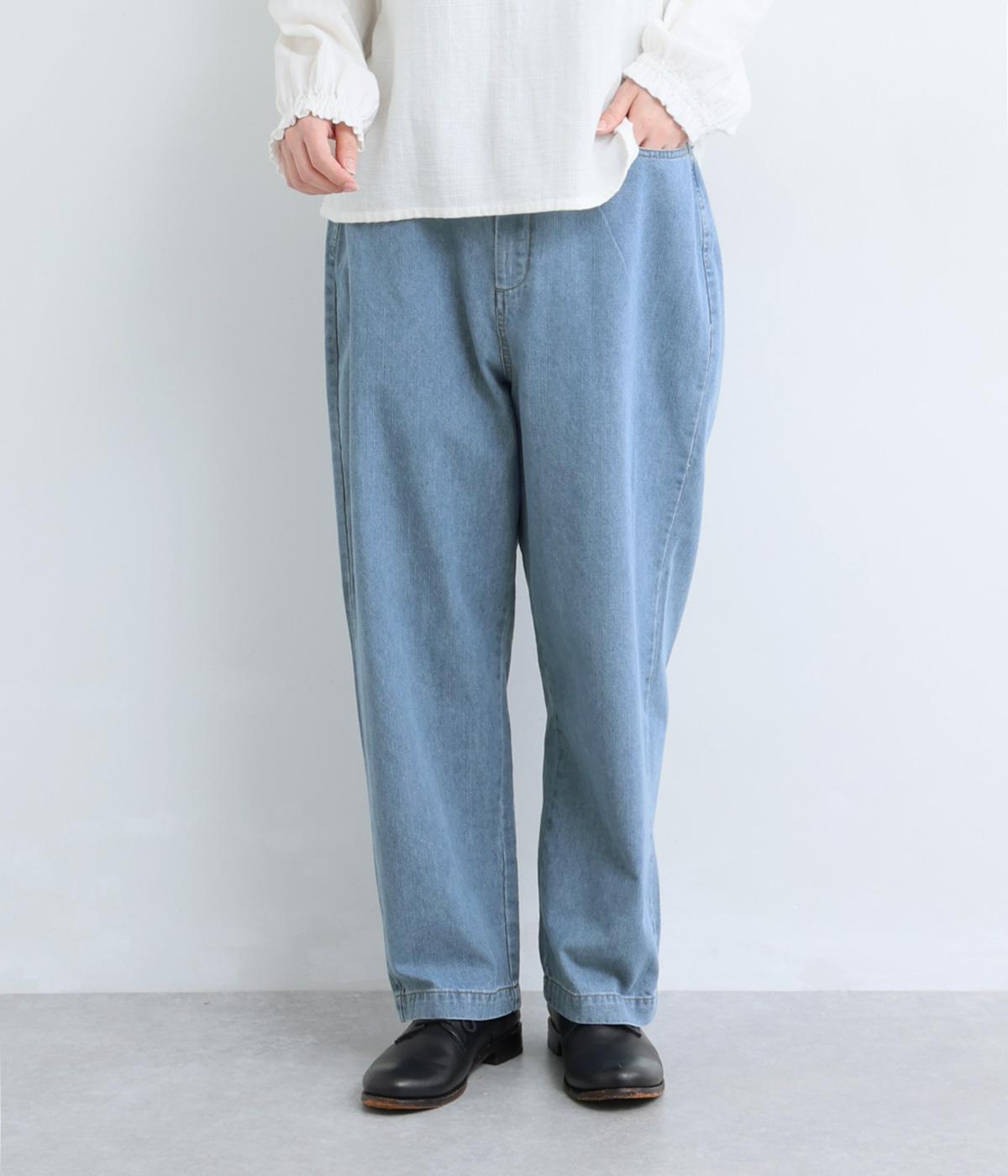 デニムストレートパンツ(ブルー-F)