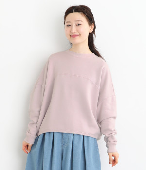 ふわふわ裏毛長袖コクーンプルオーバー(スモーキーピンク-ONESIZE)