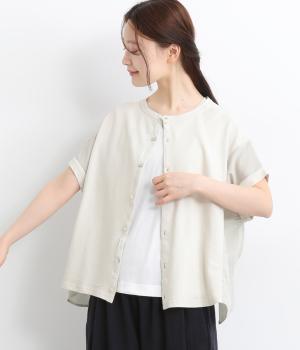 ライトインレイ×ツイル布帛切替プルオーバー(ライトグレー-ONESIZE)