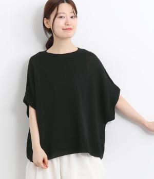 ギマコットンドロップショルダーベスト(ブラック-ONESIZE)