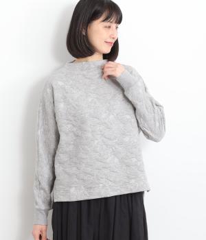 ジャカードボトルネックプルオーバー