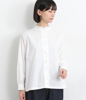 フリルブラウス(ホワイト-F)