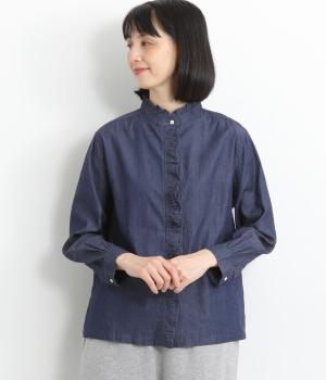 フリルブラウス2(インディゴ-F)
