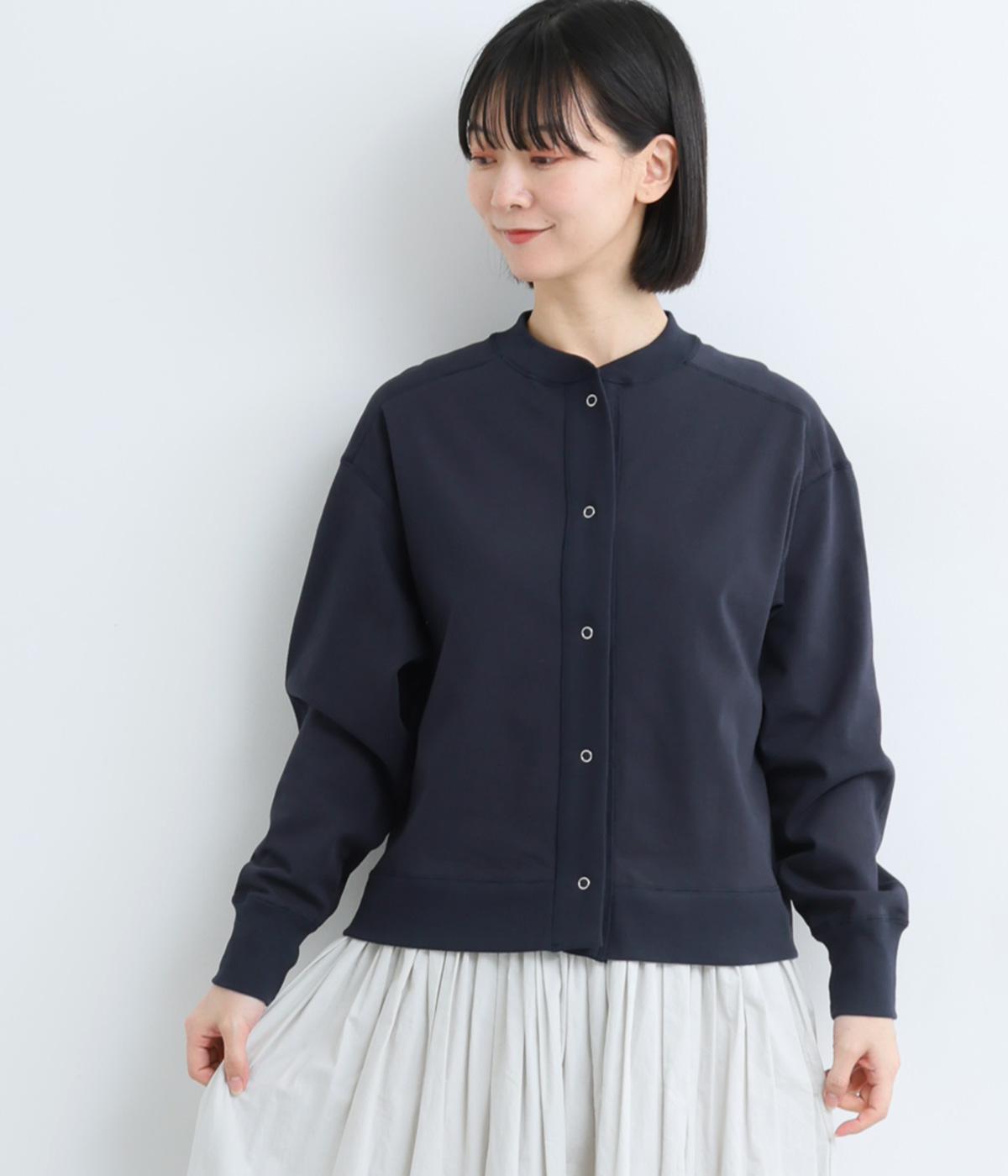 リブ使いカーディガン(ネイビー-F)