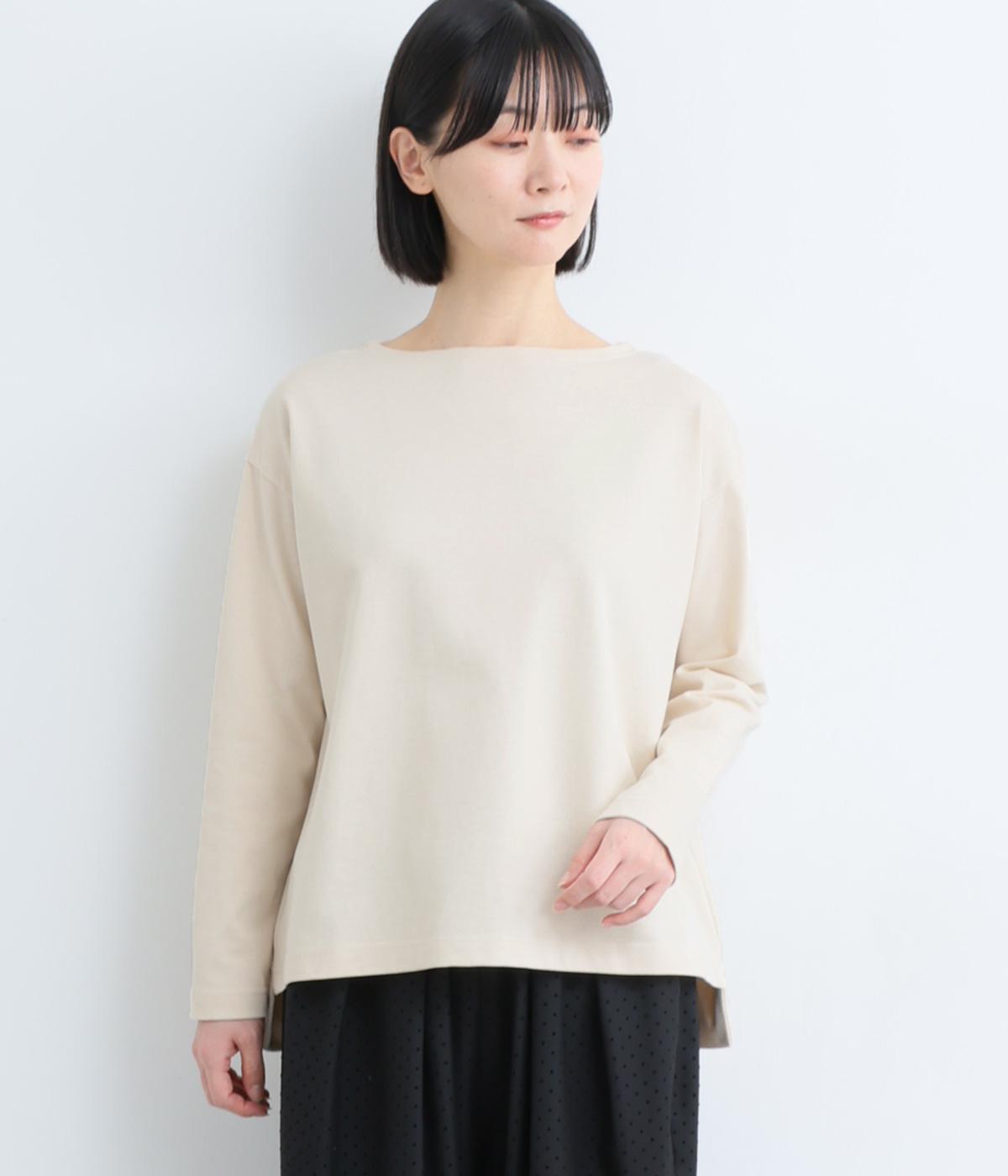 ボートネックプルオーバー(ライトベージュ-F)