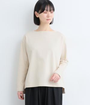 ボートネックプルオーバー(ライトベージュ-F)