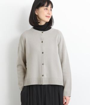 クルーネックカーディガン(グレー-F)