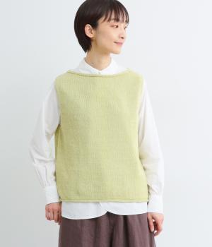 ヘンプコットン×和紙ローゲージ天竺ベスト