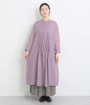 フロントタックワンピース(パープル-ONESIZE)