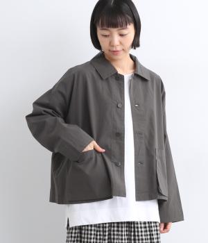 ハイカウントクロスグランジウォッシュマチポケットショートジャケット(スミ-F)