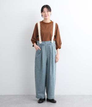 デニムサロペット(ブルー-F)