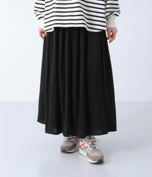 レーヨンウールガーゼウエストギャザースカート(スミ-F)