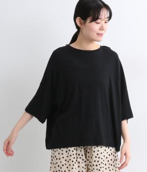 ラフィーガーゼワイドTシャツ(ブラック-ONESIZE)