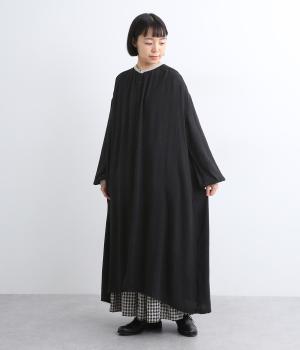 レーヨンウールガーゼヨークワンピース(スミ-F)