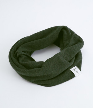 ハイゲージニットスヌード(グリーン-ONESIZE)