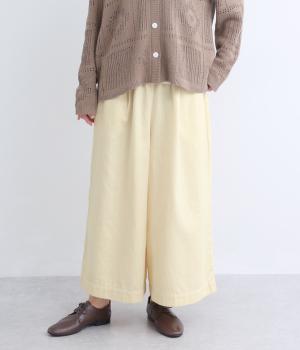 Wガーゼガウチョタックパンツ(ナチュラル-F)