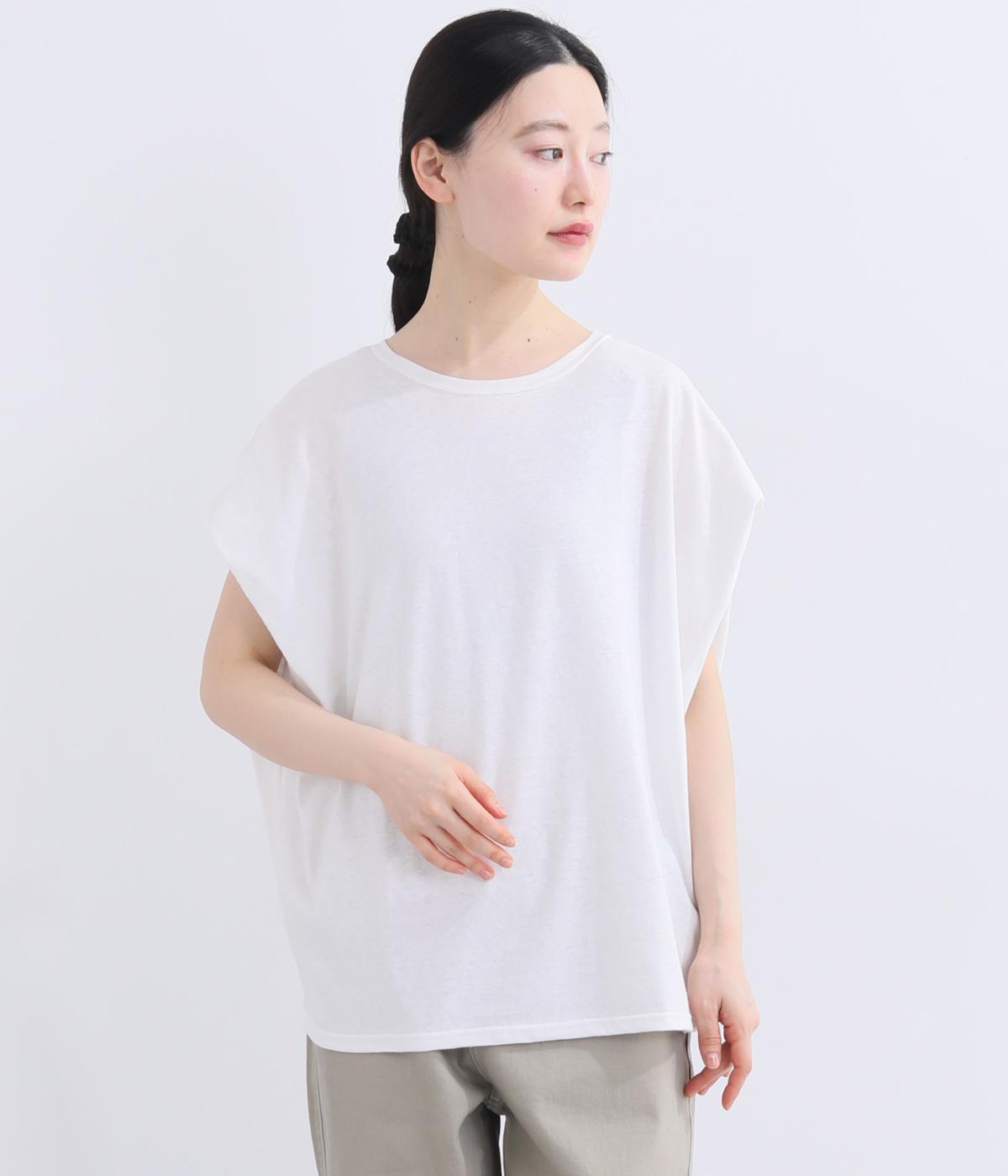 ラフィーコーマ天竺フレンチタックプルオーバー(オフホワイト-F)